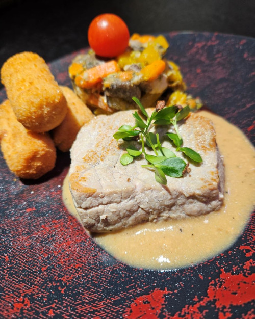 Pavé de veau, sauce Richelieu