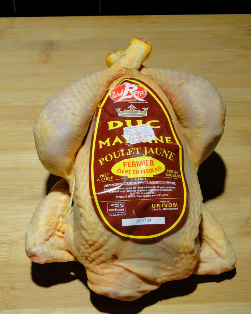 Poulet jaune fermier